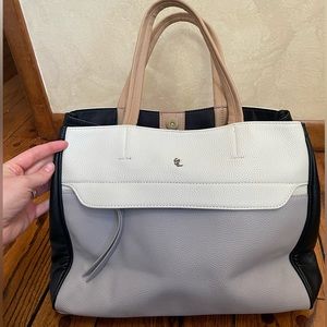 elliott lucca enid tote - ice block/gold